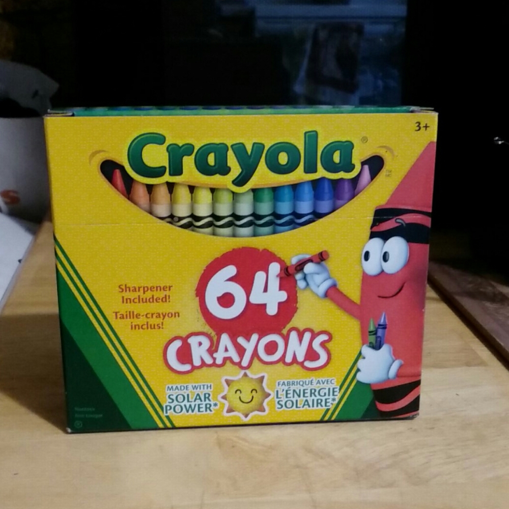 NWOT Crayola Crayons, 64 colours. Fun!